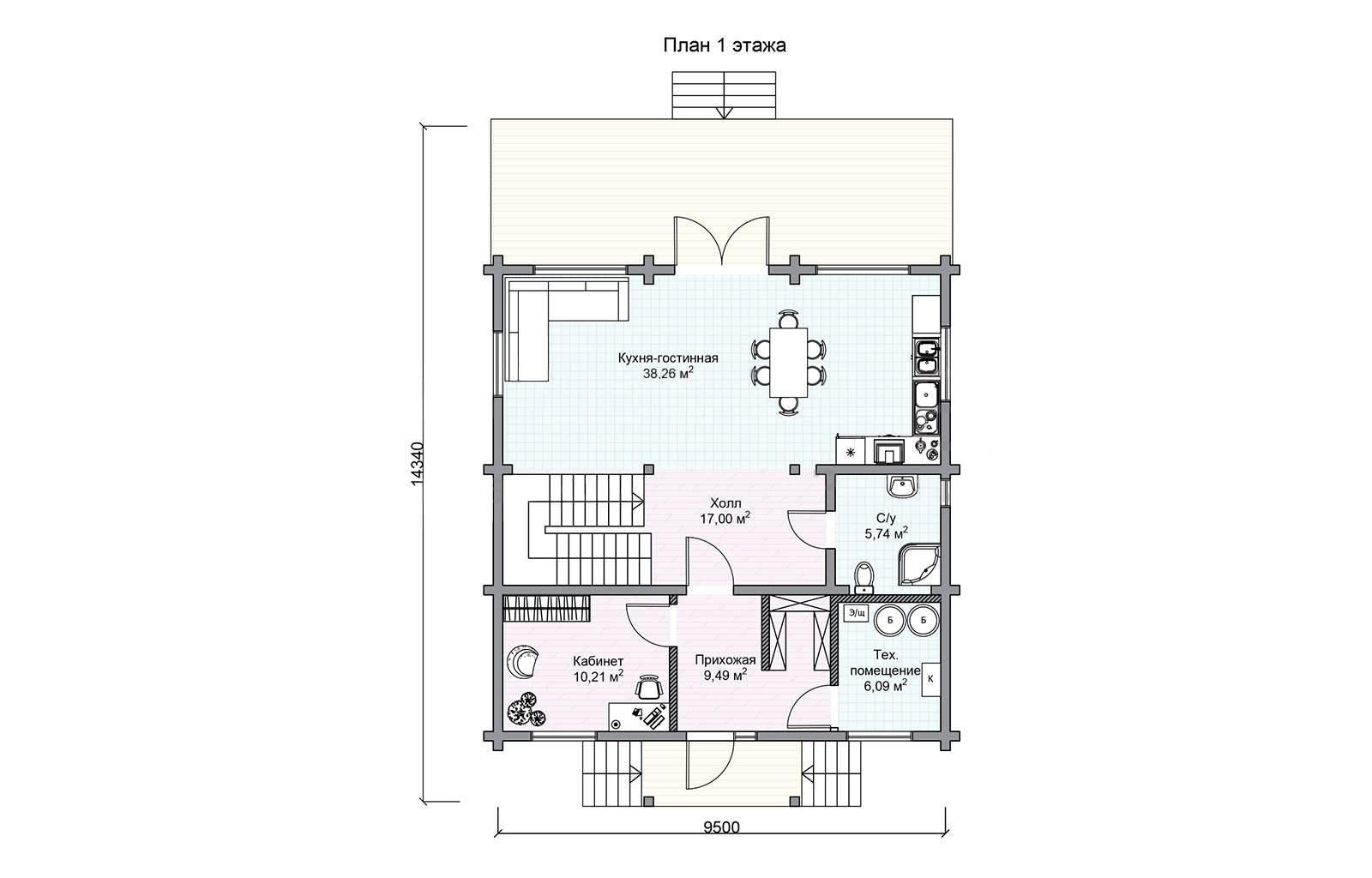 План 1 этажа